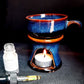 Handmade Pottery Coffee Warmer and Wax Melt Burner / Oil Burner for Tea light candle |Fine ceramic fired at 1.300 degree