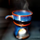 Handmade Pottery Coffee Warmer and Wax Melt Burner / Oil Burner for Tea light candle |Fine ceramic fired at 1.300 degree