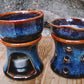 Handmade Pottery Coffee Warmer and Wax Melt Burner / Oil Burner for Tea light candle |Fine ceramic fired at 1.300 degree