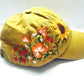 Sunflower Embroidered Cap, Custom Hand Embroidery Cap, Floral Embroidery Hat, Embroider Woman Cap, Personalize gifts.