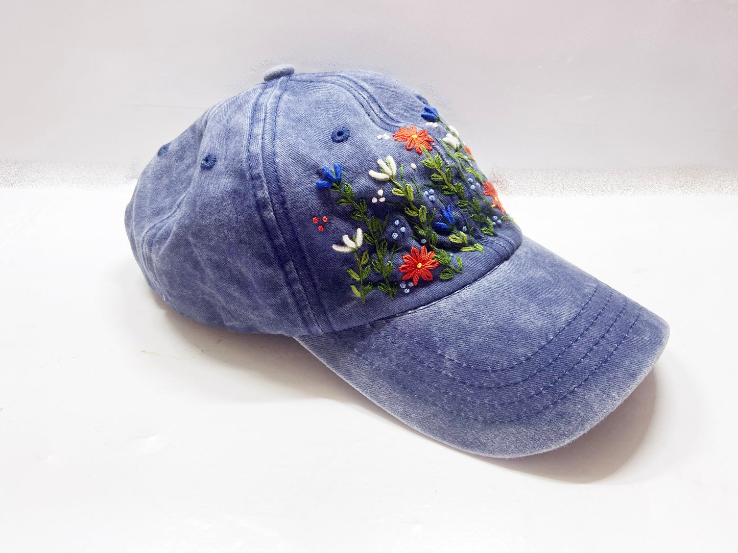 Floral Embroidery Cap, Custom Embroidery Cap, Floral Embroidery Hat, Embroider Woman Cap, Personalize gifts.