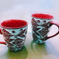 Hand Carved Ceramic Mug | Fish Carved Ceramic Mug Handmade | Serving Tableware Kitchenware Home Décor | Tea Mug Handmade