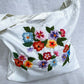 Embroidered Tote Bag, Floral Tote Bag, Laptop Tote Bag, Students Bag.