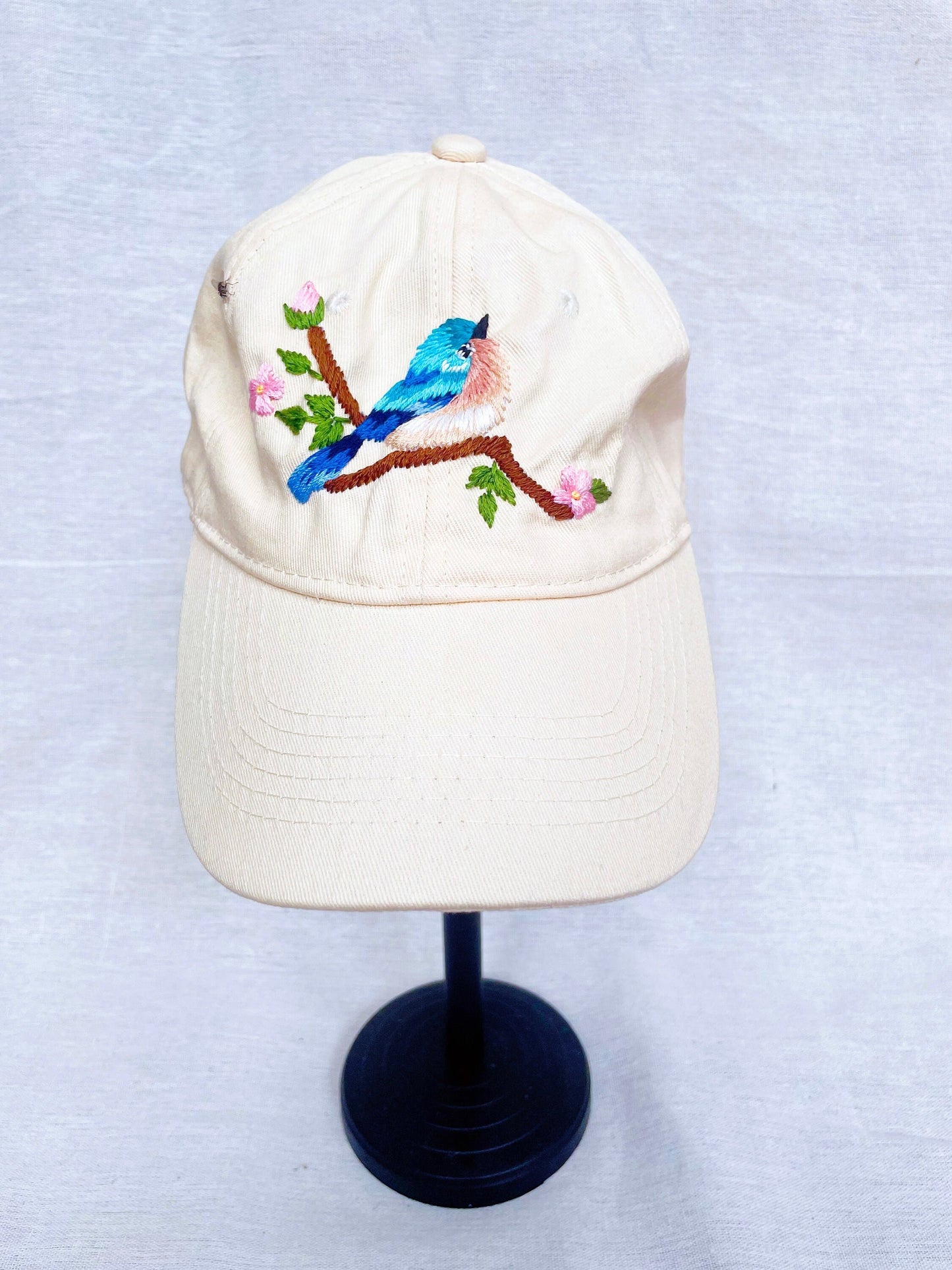 Bird Embroidered Hat, Custom Embroidery Hat, Hand Embroidery Hat, Embroidered Woman Cap, Personalized gifts, Gifts for Her, Gift for Mom.