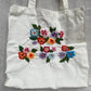 Embroidered Tote Bag, Floral Tote Bag, Laptop Tote Bag, Students Bag.