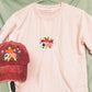 Personalized Embroidered Cap and T-Shirts | Embroidered Woman Cap | Floral Embroidered Cap | Floral T-Shirt | Embroidered T-Shirt