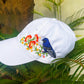 Bird Embroidered Cap, Custom Embroidery Hat, Hand Dandelion Embroidery Hat, Personalize gifts.