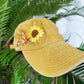 Hand Embroidered Hat, Baseball Cap, Custom Embroidery Hat, Sunflower Embroidery Hat, Embroidery Woman Cap, Personalize gifts.