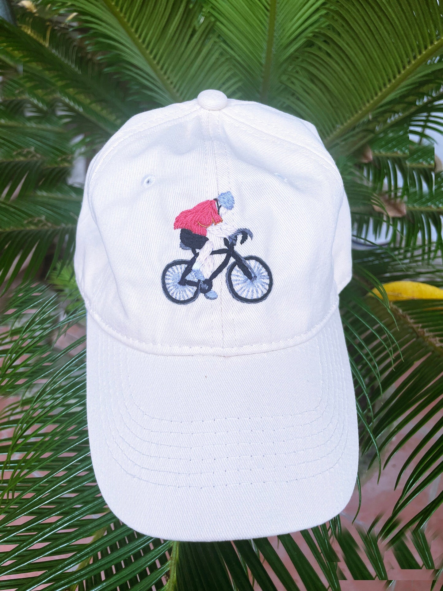 Bicycle Embroidery Hat, Custom Embroidery Hat, Embroidery cap, Bicycle embroidery design, Dad Cap, Gift for Dad Couple Hat Personalized Gift