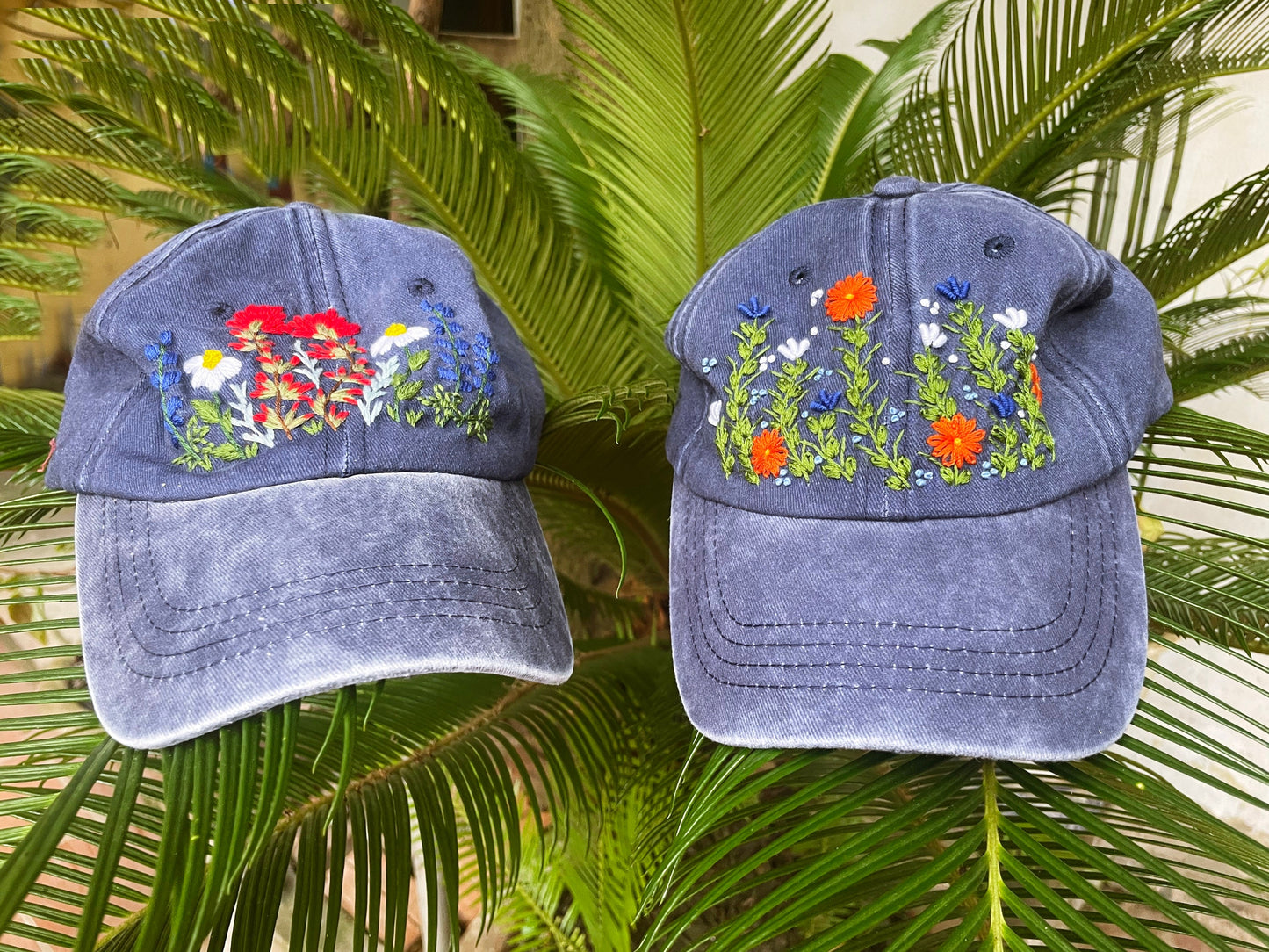 Texas wild flowers cap,Floral Embroidered Cap, Custom Embroidery Hat,Embroidery Woman Cap, Personalize gifts, Gifts for Her, Gift for Mom.