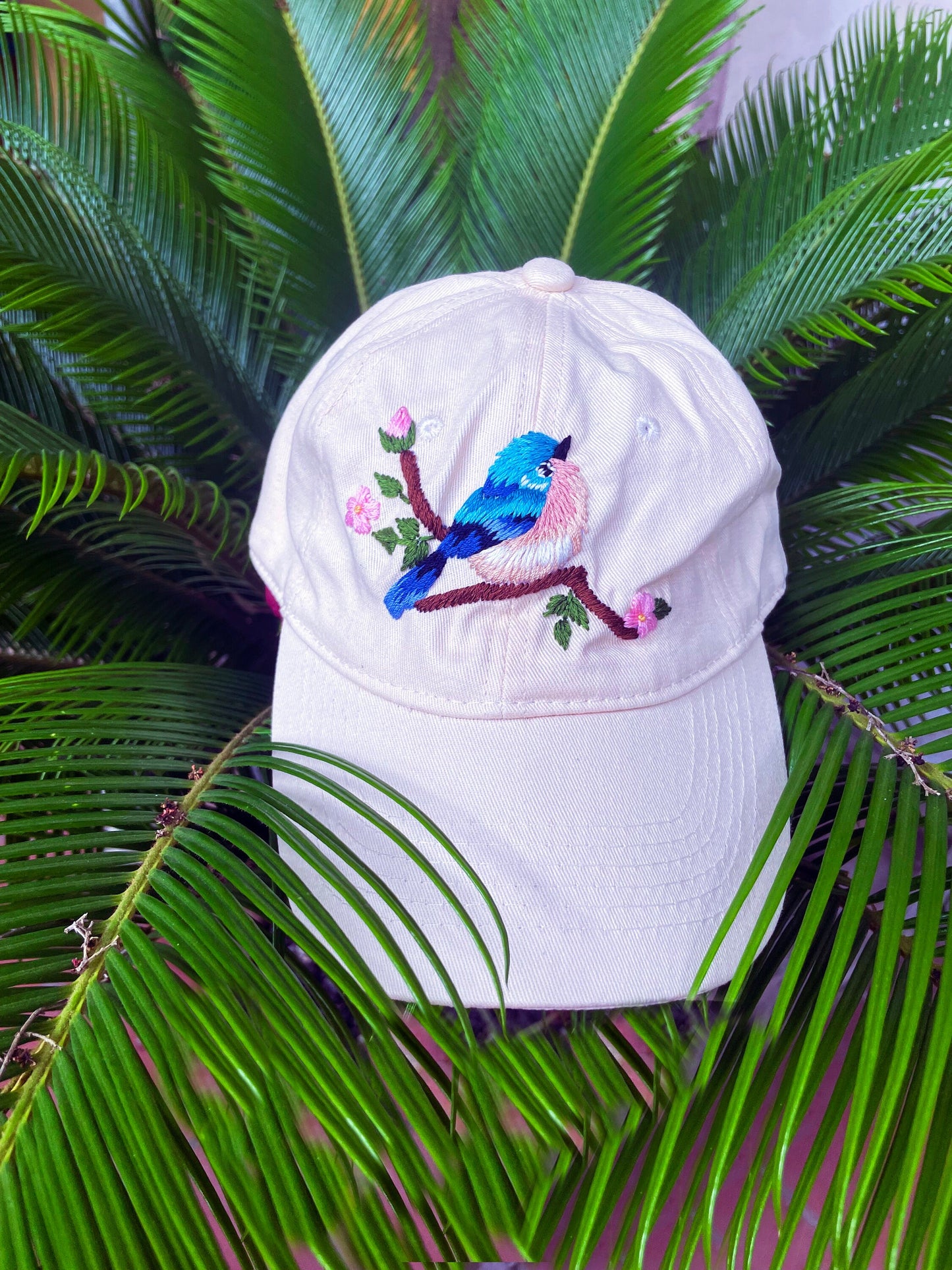 Bird Embroidered Hat, Custom Embroidery Hat, Hand Embroidery Hat, Embroidered Woman Cap, Personalized gifts, Gifts for Her, Gift for Mom.