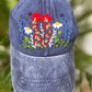 Texas wild flowers cap,Floral Embroidered Cap, Custom Embroidery Hat,Embroidery Woman Cap, Personalize gifts, Gifts for Her, Gift for Mom.