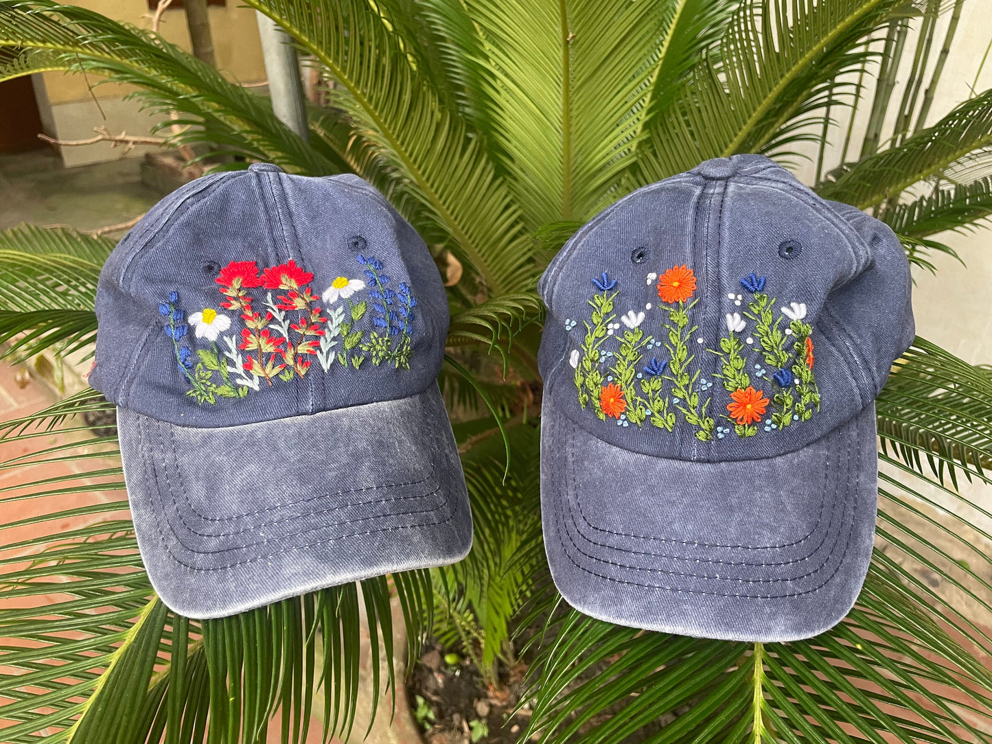 Texas wild flowers cap,Floral Embroidered Cap, Custom Embroidery Hat,Embroidery Woman Cap, Personalize gifts, Gifts for Her, Gift for Mom.