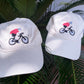 Bicycle Embroidery Hat, Custom Embroidery Hat, Bicycle embroidery design, Dad Cap, Couple Cap, Bicycle Lover Gifts, Gift For Dad