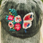 Floral Embroidered Cap, Baseball Cap, Custom Embroidery Hat, Personalize gifts, Gifts for Her, Gift for Him, Father day Gift