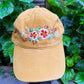 Floral Embroidered Cap, Custom Embroidery Hat,, Embroider Woman Cap, Personalize gifts, Gifts for Her, Gift for Mom.