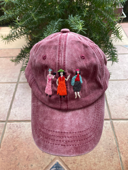 Pink Sisterhood embroidery cap | Gift for her | Fashion embroidery hat | Custom embroidery cap