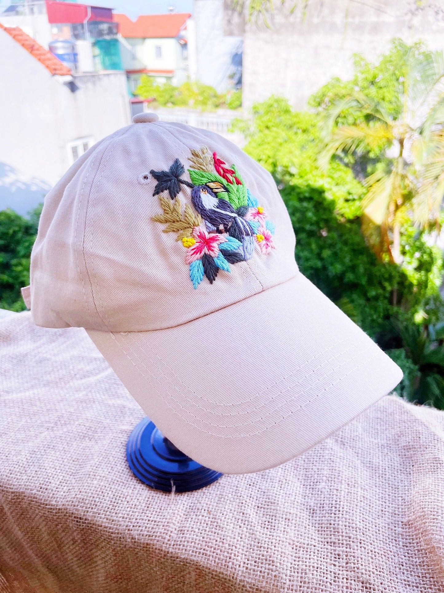 Floral Embroidered Cap, Yellow Embroidery Cap,  Custom Embroidery Hat, Embroidery Woman Cap, Personalize gifts, Gifts for Her, Gift for Mom.