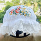 Floral embroidery baby hat | Floral embroidery bonnets | Floral embroidery baby cap | Embroidery cotton baby hat.