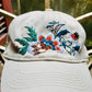 White Floral Embroidered Cap, Custom Embroidery Hat, Embroidery Woman Cap, Personalize gifts, Gifts for Her, Gift for Mom.