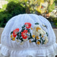 Floral embroidery baby hat | Floral embroidery bonnets | Floral embroidery baby cap | Embroidery cotton baby hat.