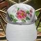 Peony Embroidered Cap, Custom Floral Embroidery Hat, Embroidery Woman Cap, Personalize gifts, Gifts for Her, Gift for Mom.