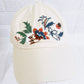 White Floral Embroidered Cap, Custom Embroidery Hat, Embroidery Woman Cap, Personalize gifts, Gifts for Her, Gift for Mom.