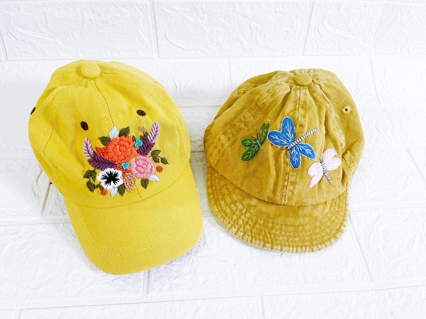 Floral Embroidered Cap, Custom Embroidery Hat, Embroidery Woman Cap, Personalize gifts, Gifts for Her, Gift for Mom.