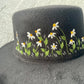 Embroidery Daisies Felt Fedora Hat | Man and Women Fedora Hats, Custom Fedora Hat, Unisex Fedoras, Winter Hats,  Felt Fedora Hats