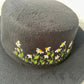 Embroidery Daisies Felt Fedora Hat | Man and Women Fedora Hats, Custom Fedora Hat, Unisex Fedoras, Winter Hats,  Felt Fedora Hats