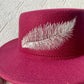 Embroidery Feather Felt Fedora Hat | Man and Women Fedora Hats, Custom Fedora Hat, Unisex Fedoras, Winter Hats,  Felt Fedora Hats