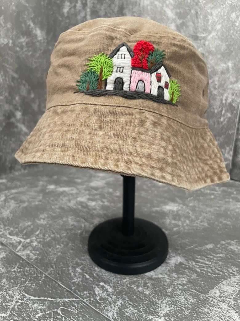 Embroidery Bucket Hat, Women Embroidery Bucket Hat, Custom Bucket Hat, Personalized Christmas Gifts