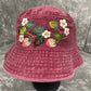 Floral Embroidery bucket hat | Floral Denim bucket hat | Women hat | Gift for her | Friend gift | Gift for mom,Christmas gift