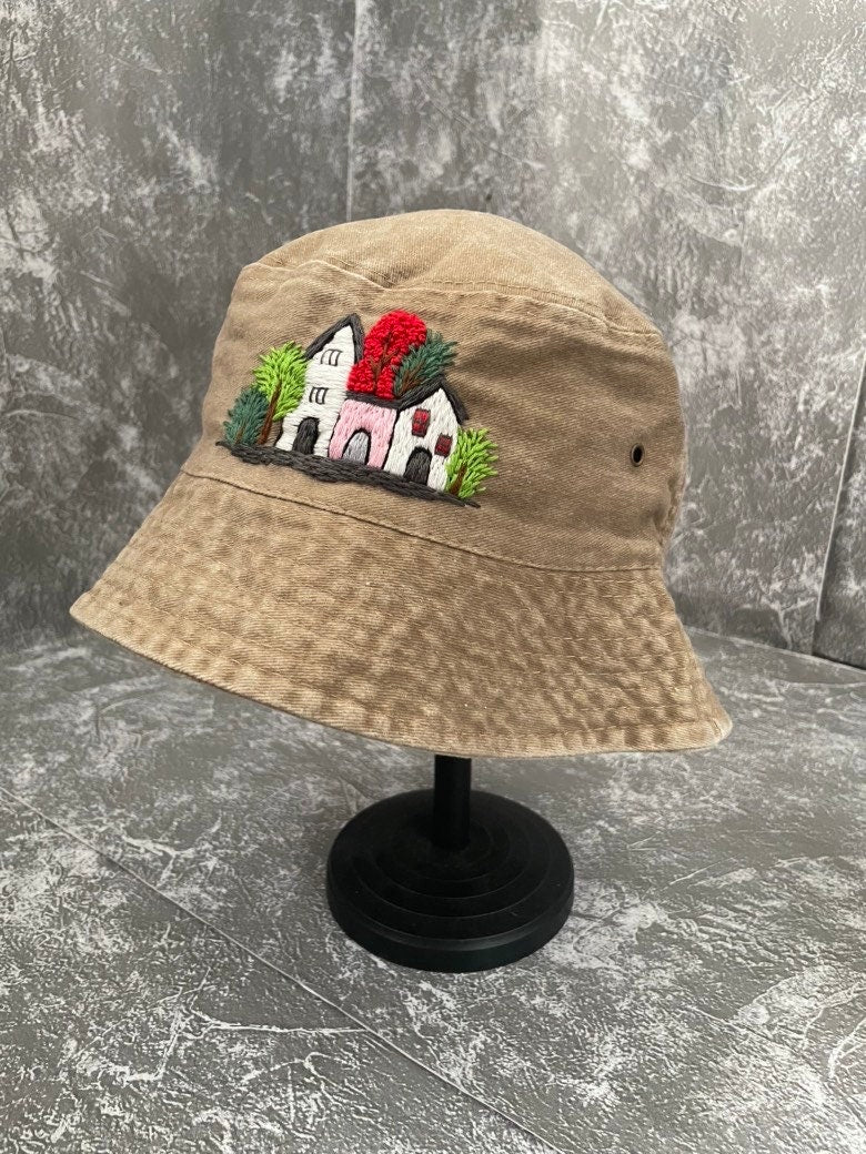 Embroidery Bucket Hat, Women Embroidery Bucket Hat, Custom Bucket Hat, Personalized Christmas Gifts