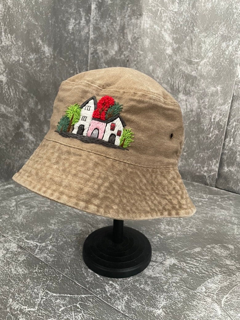 Embroidery Bucket Hat, Women Embroidery Bucket Hat, Custom Bucket Hat, Personalized Christmas Gifts