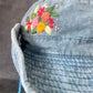 Embroidery Denim Cowboy hat, Floral Embroidered Bucket Hat, Bucket Hat for Women, Sun Hat for Women Girl, Spring/Summer Bucket Hat