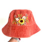 Floral Embroidery bucket hat | Sunflower bucket hat | Women hat | Gift for her | Friend gift | Gift for mom