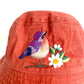 Sparrow Embroidery bucket hat | Small Bird Embroidered bucket hat | Women hat | Gift for her | Friend gift | Gift for mom