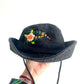 Floral Embroidery Denim Cowboy hat, Jeans Embroidery cowboy Hat, Bucket Hat for Women, Sun Hat for Women Girl, Spring/Summer Bucket Hat