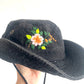 Floral Embroidery Denim Cowboy hat, Jeans Embroidery cowboy Hat, Bucket Hat for Women, Sun Hat for Women Girl, Spring/Summer Bucket Hat