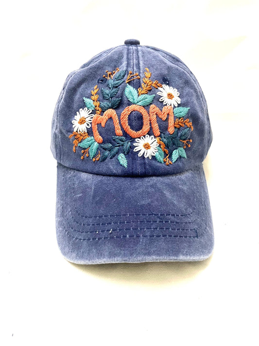 Mom letter Embroidered Cap, Custom Hat, Floral Mom Embroidery Baseball Cap, Personalized gifts, Gifts for Mom, Mother Day Gift