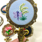 Personalized Roses, butterfly embroidery Pocket mirror |Floral embroidery Pocket mirror | Unique Gift | Mother Day Gift