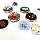 Personalized Roses, butterfly embroidery Pocket mirror |Floral embroidery Pocket mirror | Unique Gift | Mother Day Gift