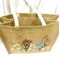 Embroidery jute tote bag | Embroidery Daisy jute tote bag |Embroidery Floral jute tote bag | gift for friend | gift for mom | gift for her