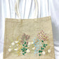 Embroidery jute tote bag | Embroidery Daisy jute tote bag |Embroidery Floral jute tote bag | gift for friend | gift for mom | gift for her