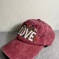 Floral Love Embroidered Cap, Baseball Cap, Custom Embroidery Hat, Hand Embroidery Hat, Embroider Woman Cap, Personalize gifts.