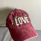 Floral Love Embroidered Cap, Baseball Cap, Custom Embroidery Hat, Hand Embroidery Hat, Embroider Woman Cap, Personalize gifts.