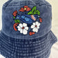 Combo of Floral Embroidery Bucket Hat Customs Design