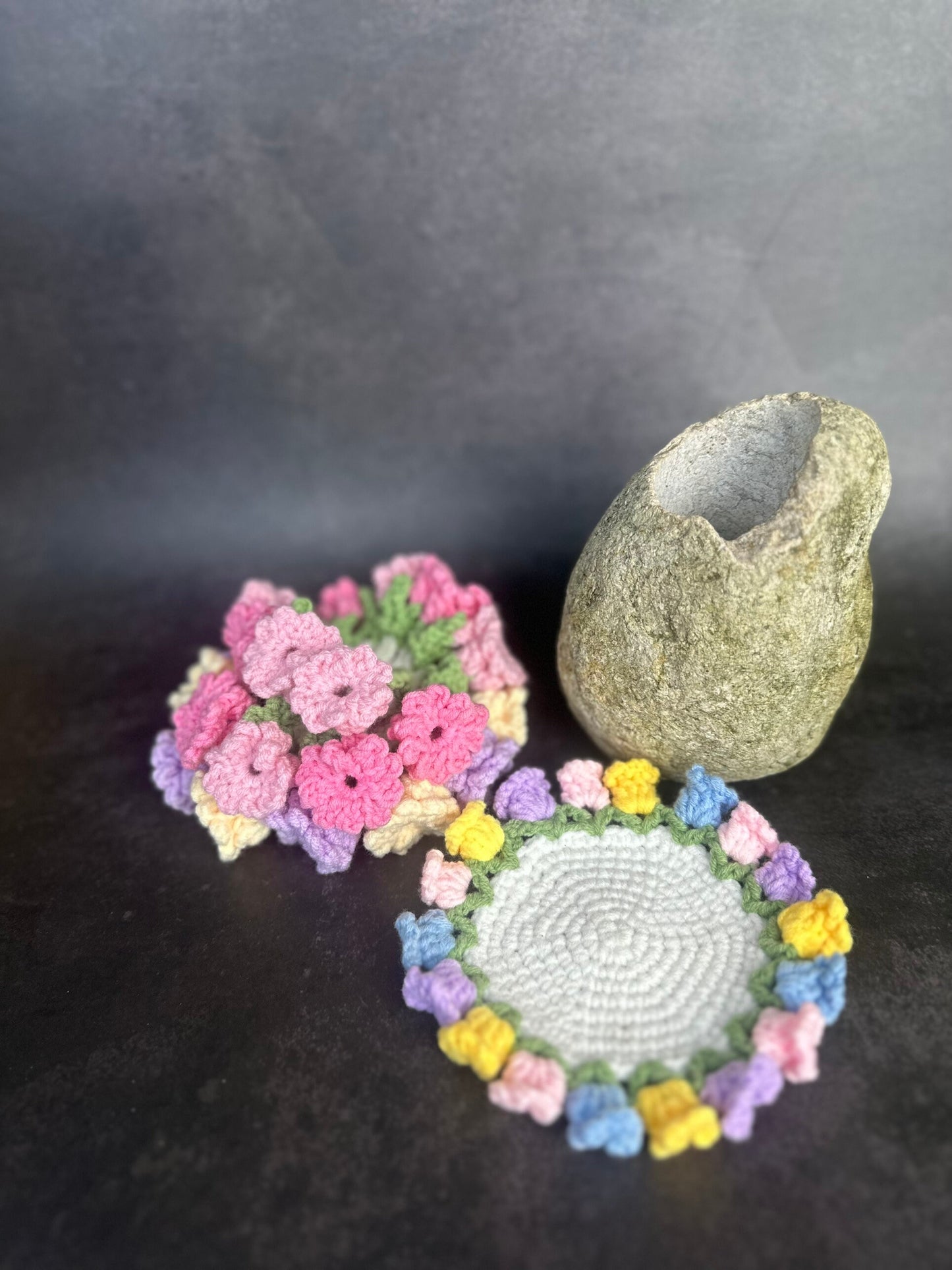 Handmade Rock Vase | Handcrafted Stone Vase | Natural Rock Vase | River Stone Vase