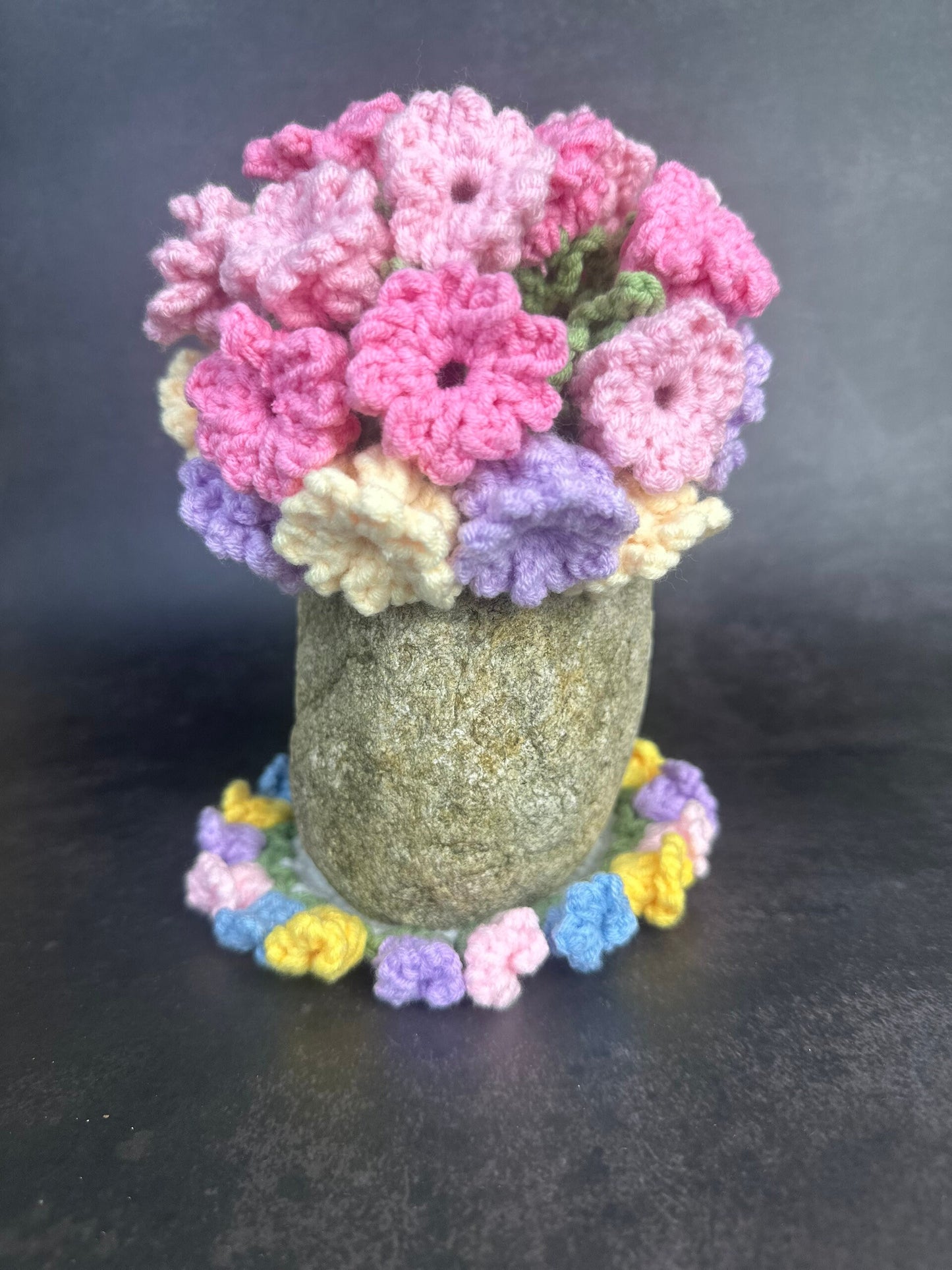 Handmade Rock Vase | Handcrafted Stone Vase | Natural Rock Vase | River Stone Vase